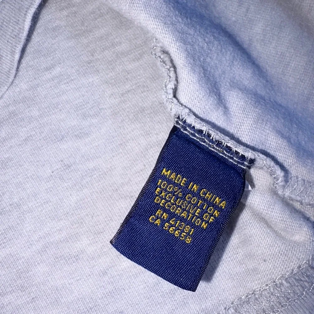 Polo Ralph Lauren T-Shirt Size L(14-16) Heather Gray Excellent V-Neck Pony Logo